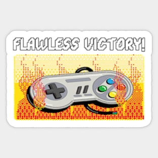 Flawless victory SNES controller Sticker